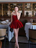Ruby Velvet Dress (On hand)