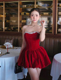 Ruby Velvet Dress (On hand)
