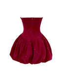 Ruby Velvet Dress (On hand)
