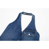 Czarina Denim Halter Top