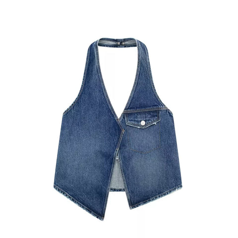 Czarina Denim Halter Top