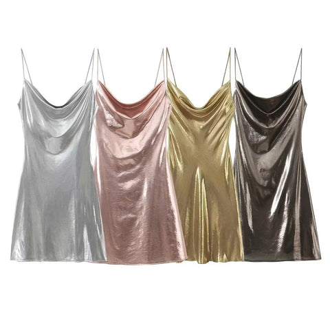 Gwyneth Metallic Dress