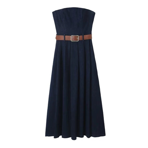 Patty Denim Tube Dress