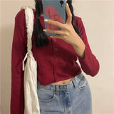 Amie Knit Crop Long Sleeve Top